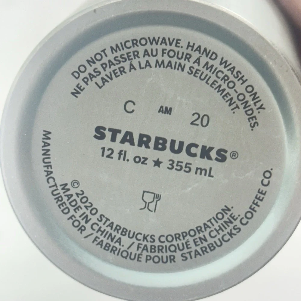 Starbucks Mint Green Siren Plastic Lid 12oz Stainless Steel Tumbler
